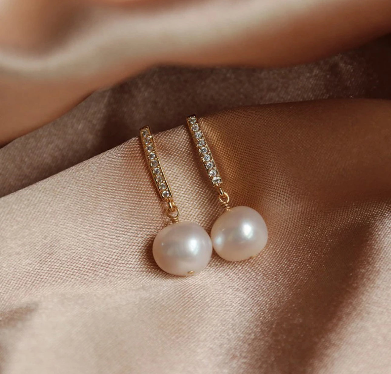 Stud earrings Freshwater pearl “Yaneth”