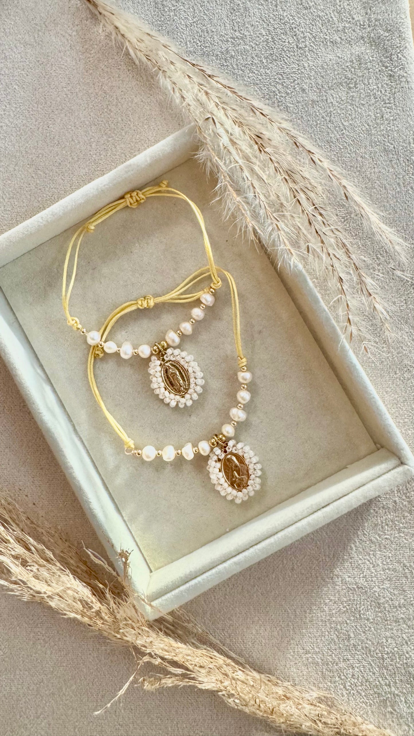 Bracelet freshwater pearl Natural/Pink