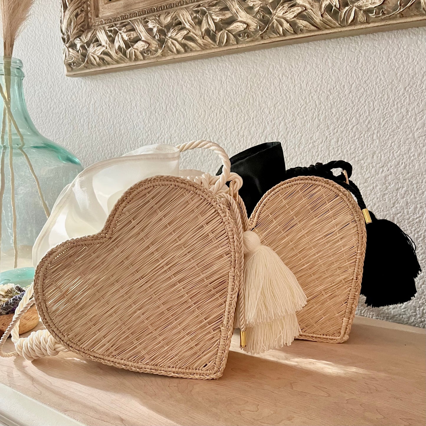 Woven palm bag “Charleston”
