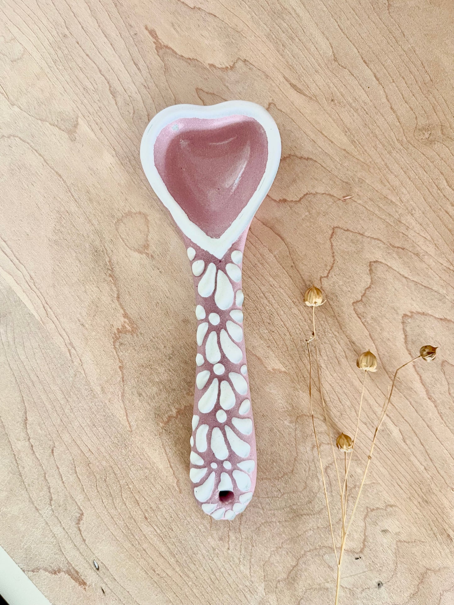 Talavera spoon heart
