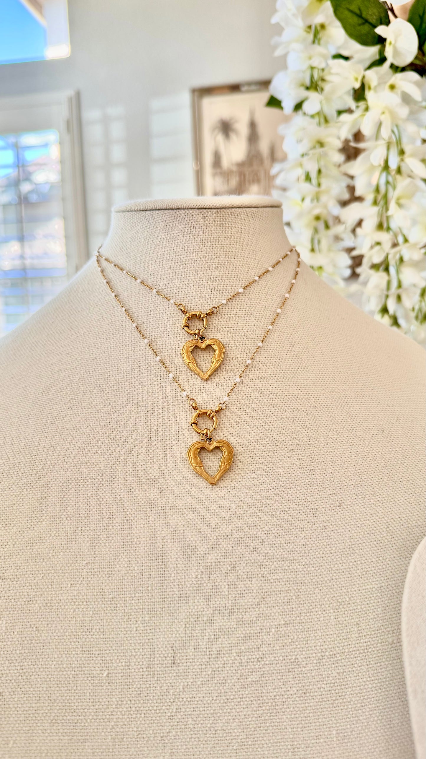 Necklace corazon acero “Alas”