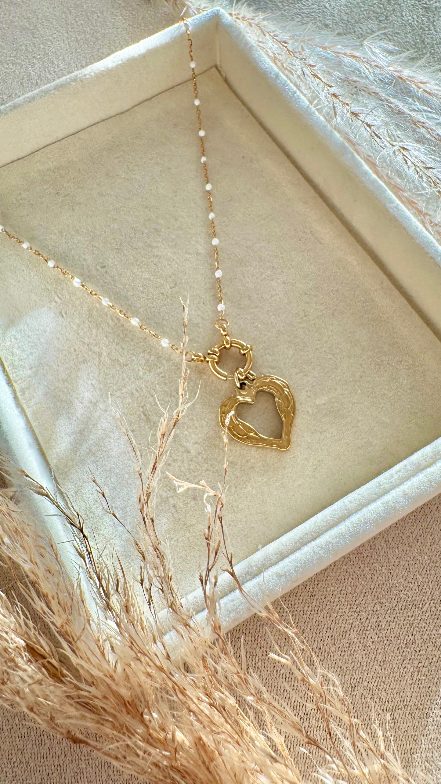 Necklace corazon acero “Alas”