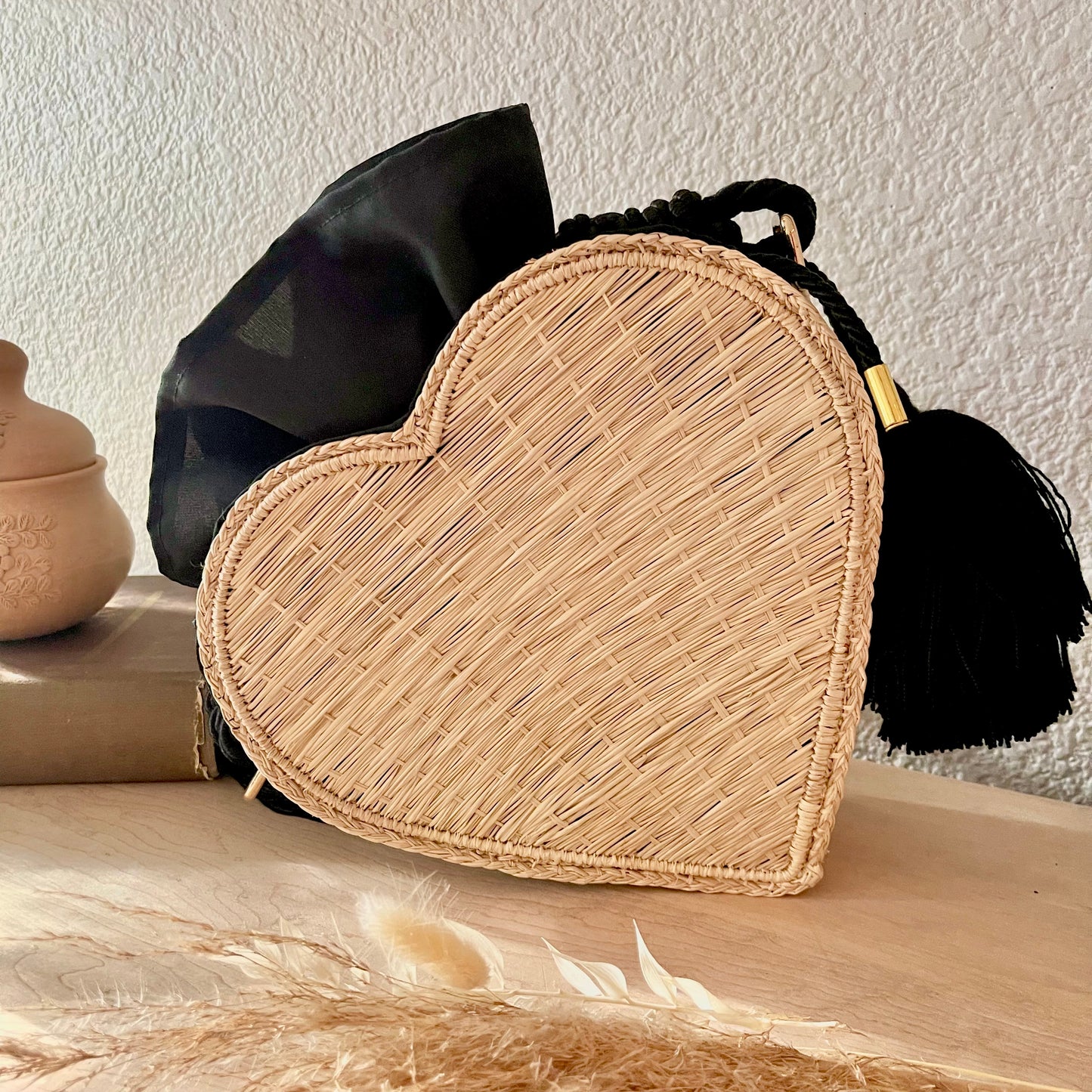 Woven palm bag “Charleston”