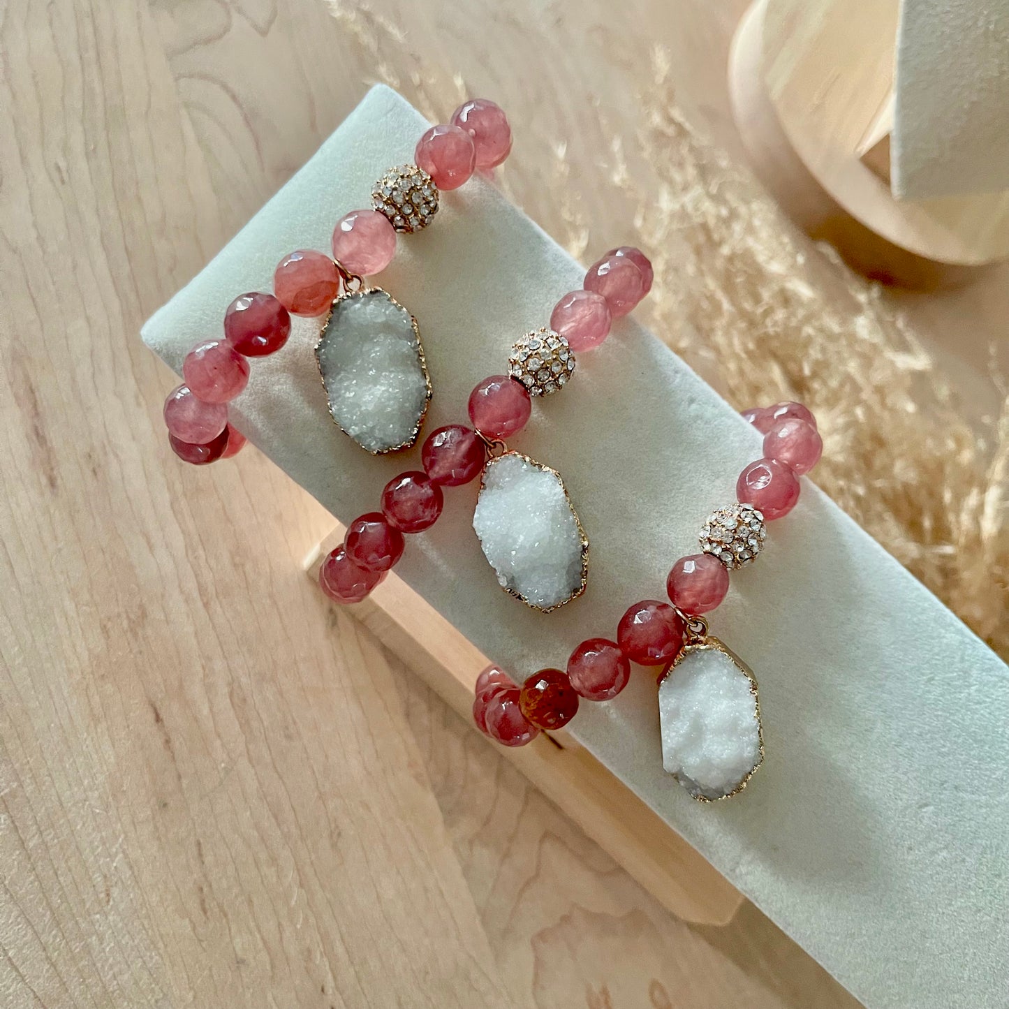 Set Natural stone “Serenity” pink