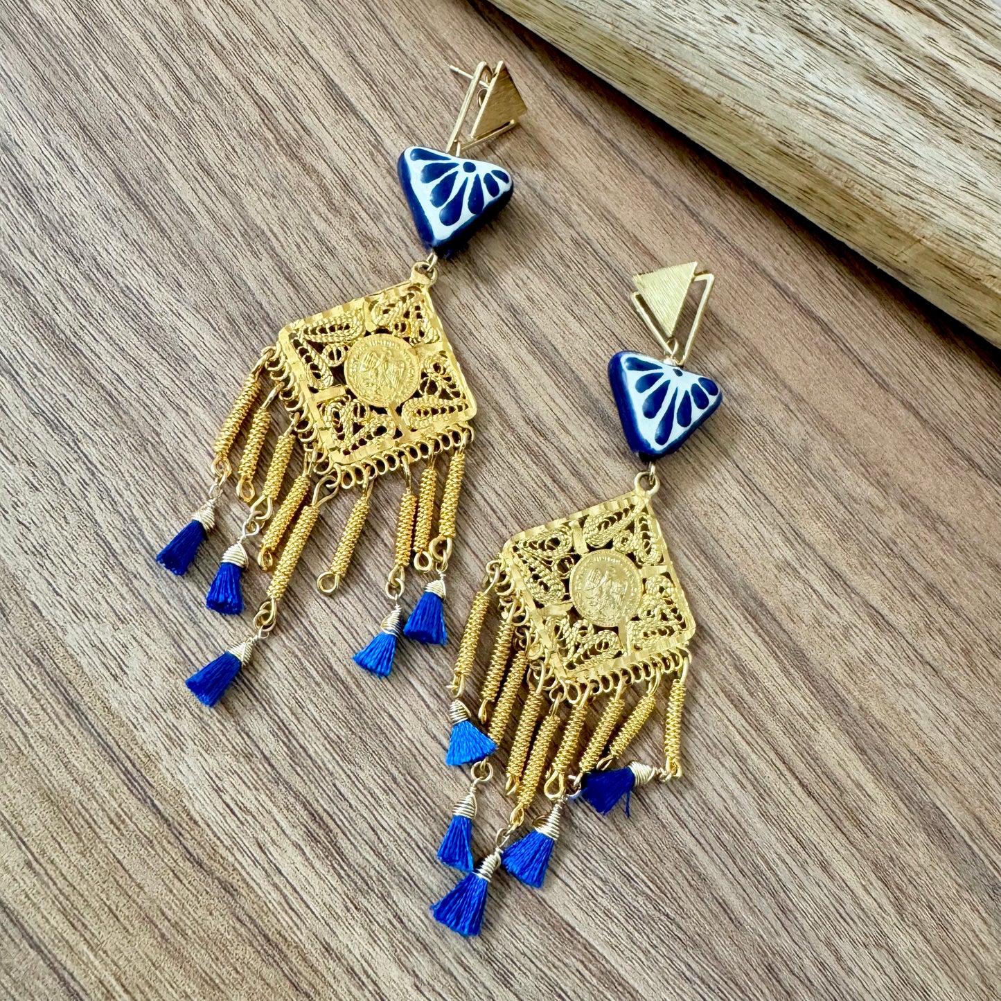 Talavera tassel Blue Cobalto