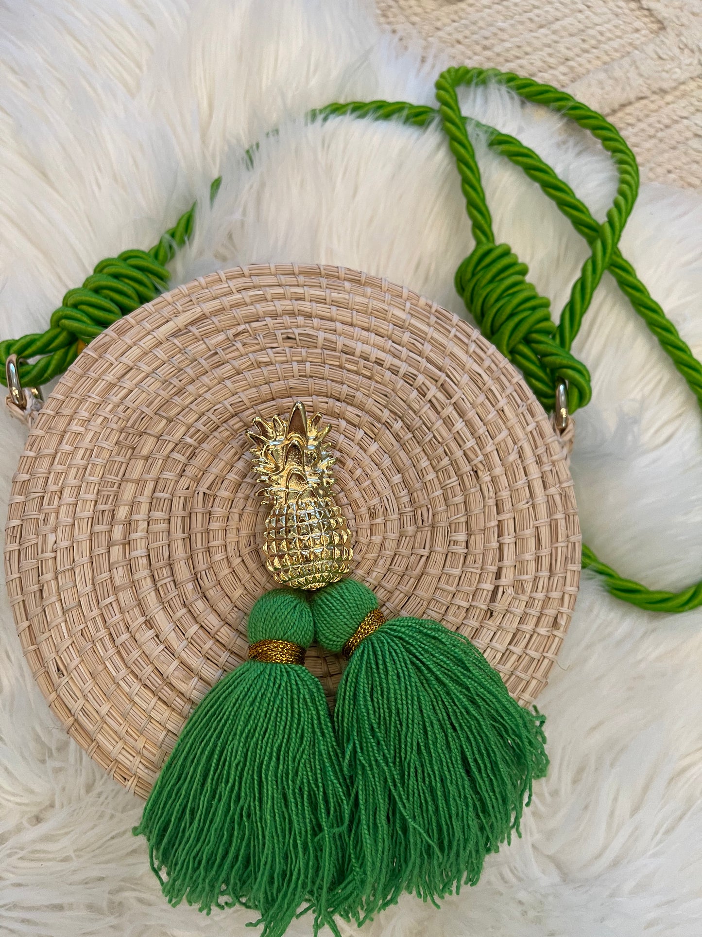 Woven Palm Bag “Lime”
