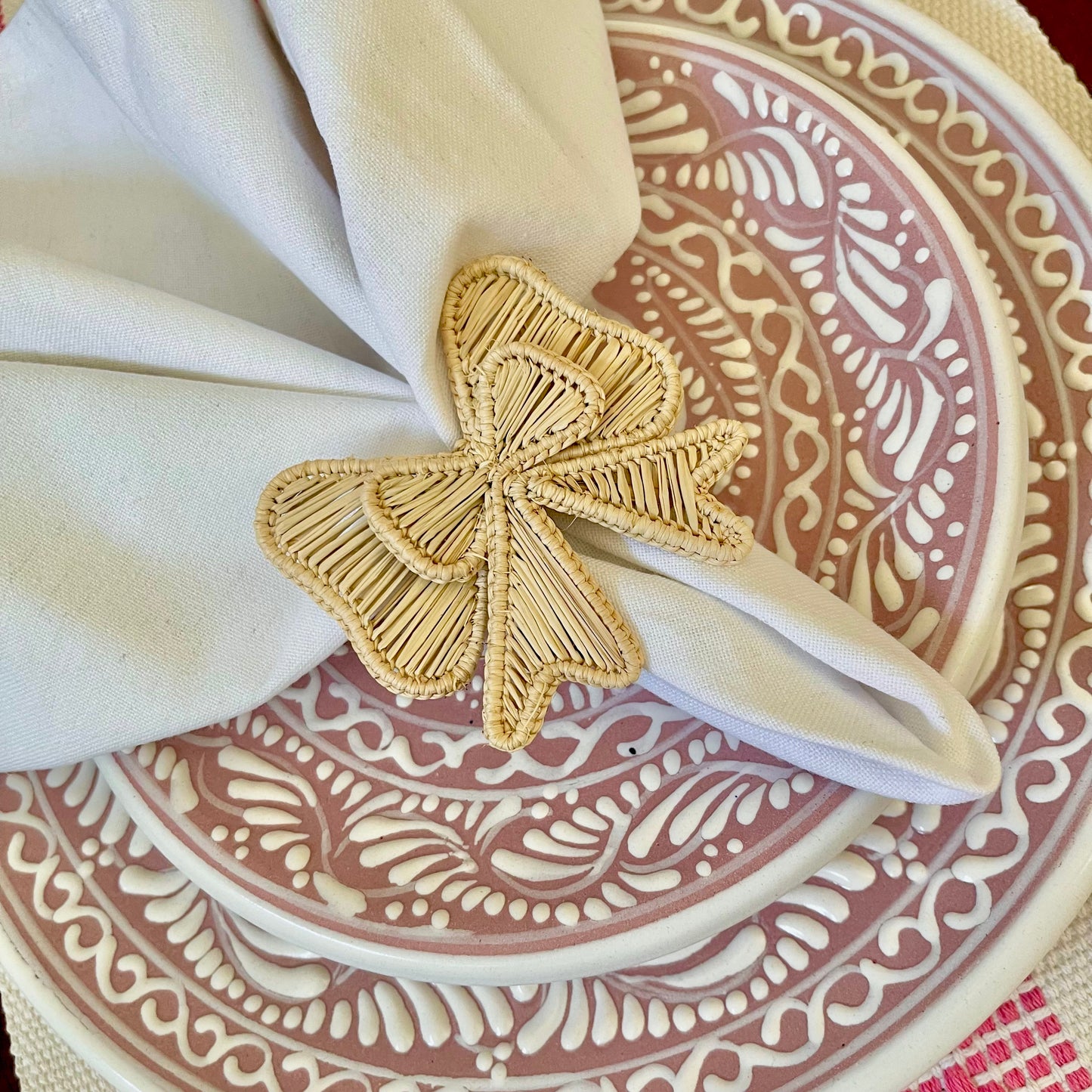 Set of 2 Palm napkin rings