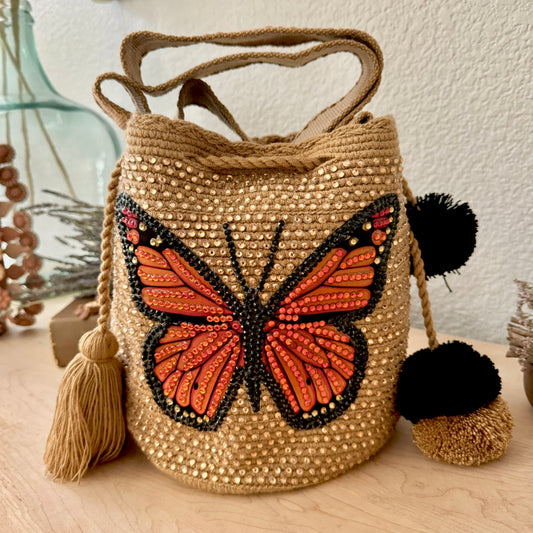 Woven bucket bag Monarch 2