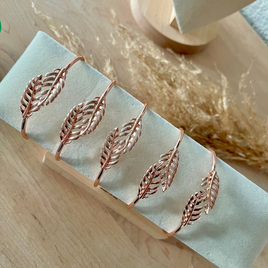 Laurel leaf cuff Rose Gold