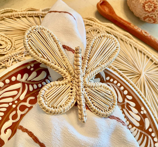 Set of 2 Palm napkin rings