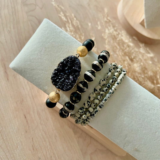 Bracelet Set natural stone “pecado”