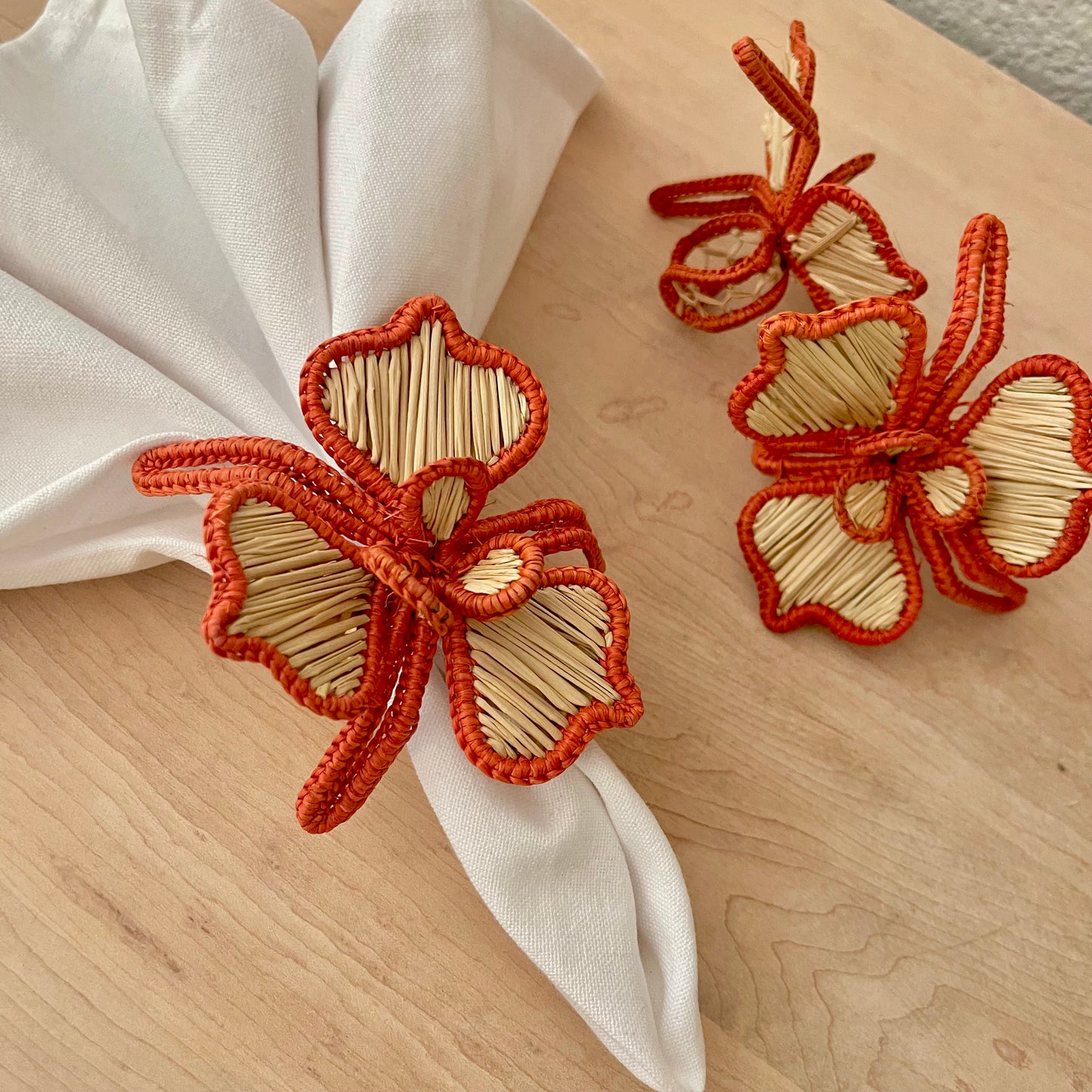 Set of 2 Palm napkin rings