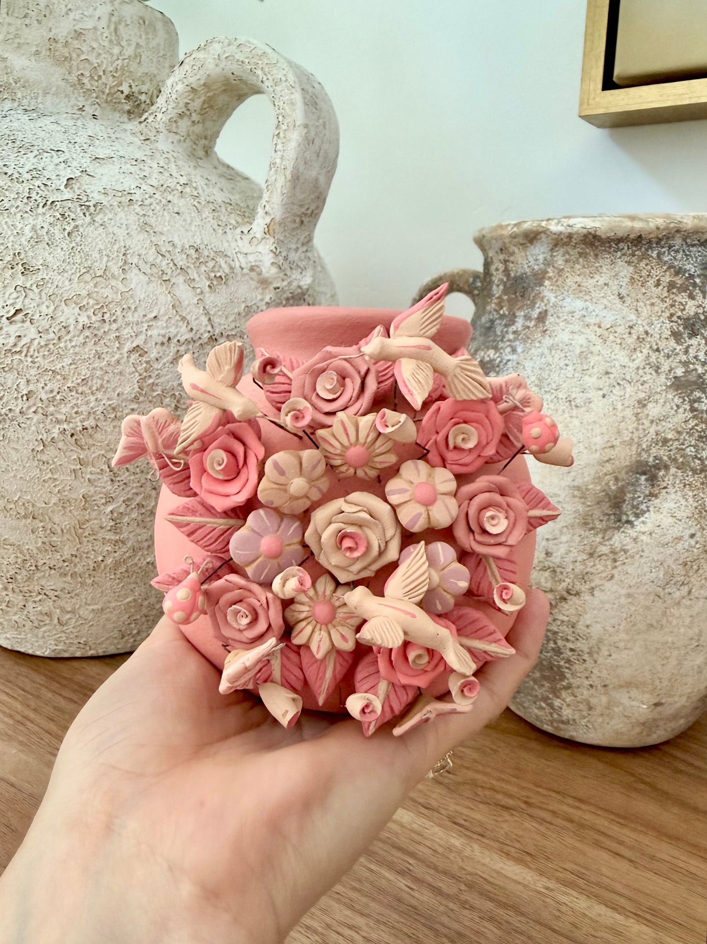 Mini Pink Metepec Vase “Tonal”