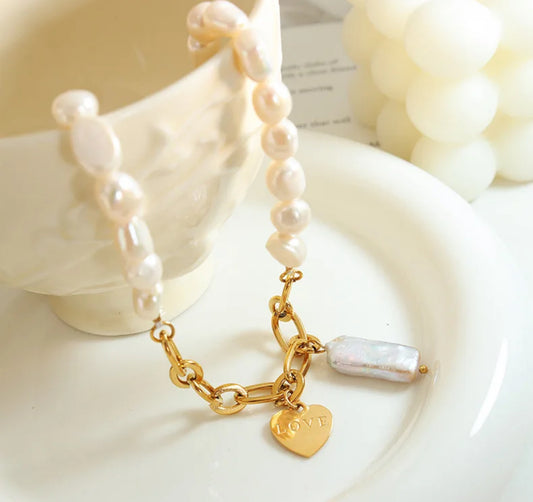 Link Freshwater pearl necklace “Yaneth”