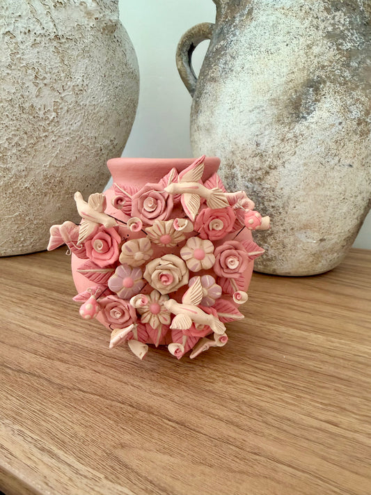 Mini Pink Metepec Vase “Tonal”