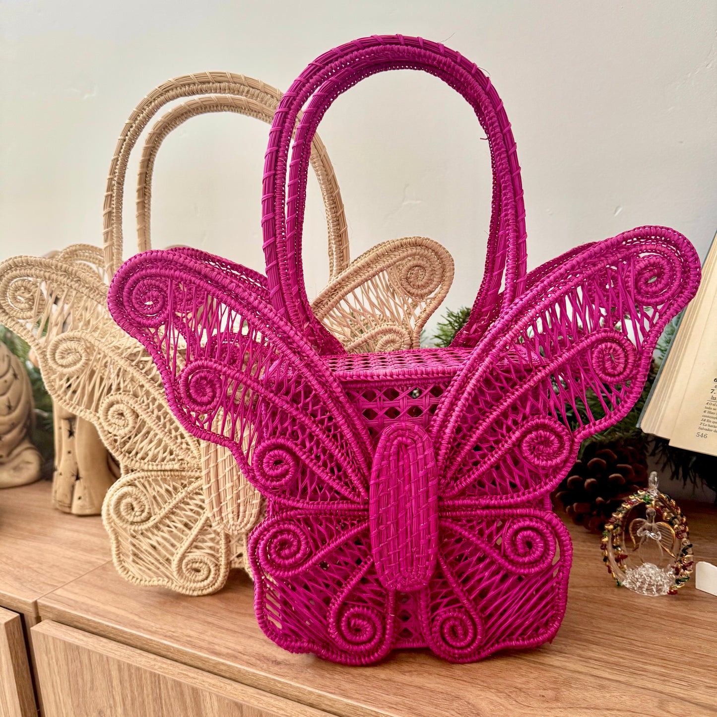 Natural Palm Butterfly “Hermila” Bag