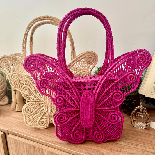 Natural Palm Butterfly “Hermila” Bag