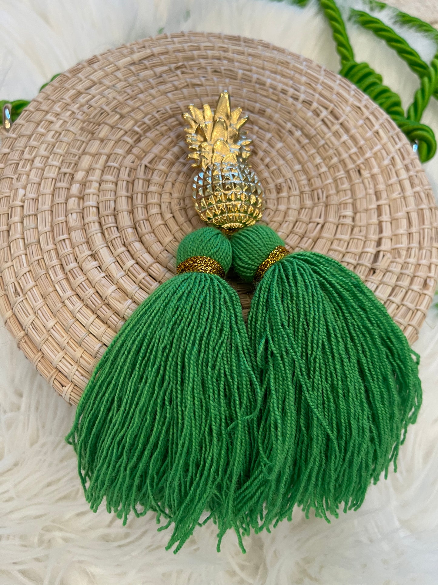 Woven Palm Bag “Lime”