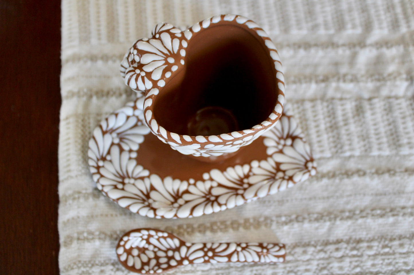 Set Talavera taza corazon