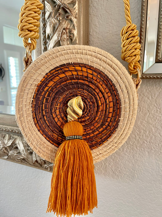 Woven palm bag “Caracol”