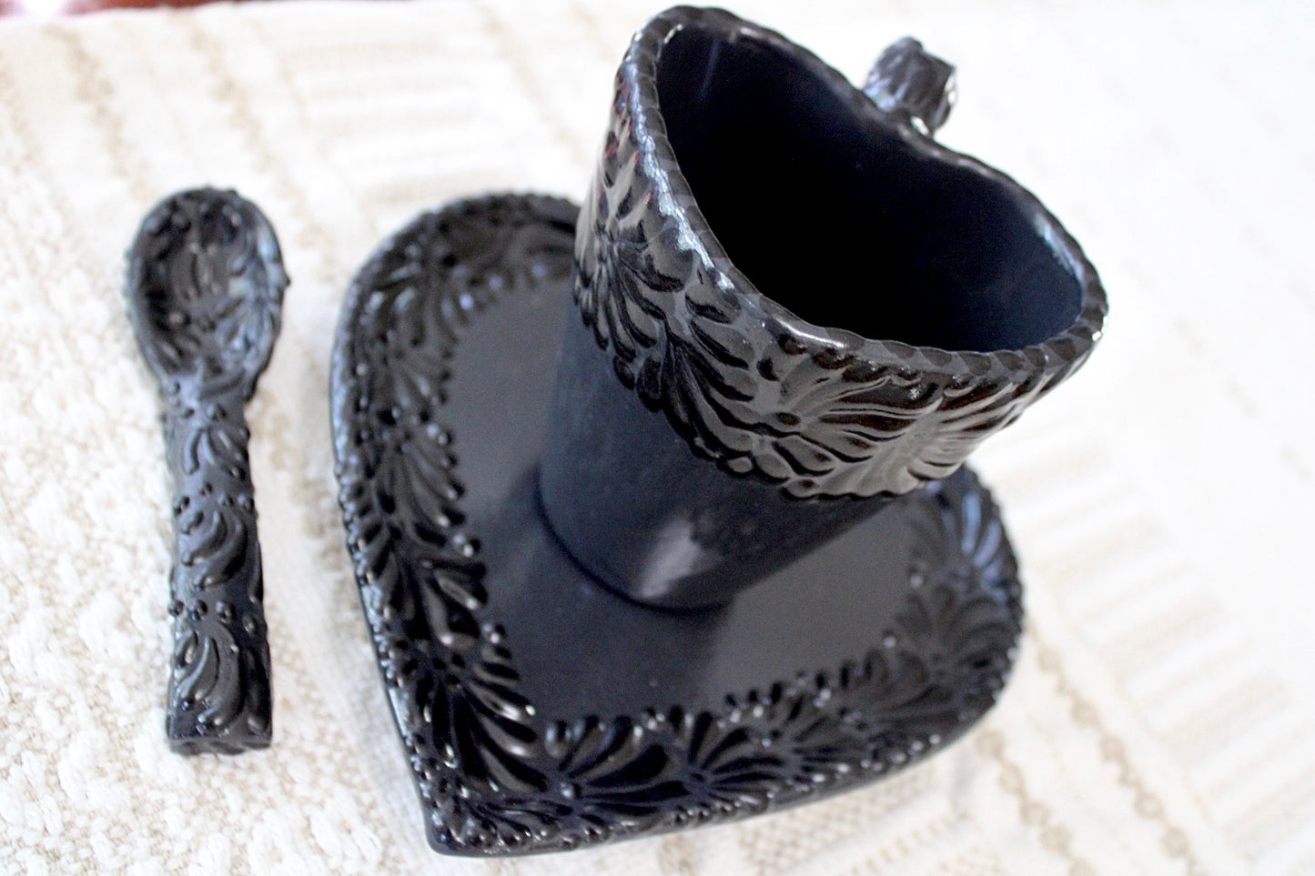 Set Talavera taza corazon